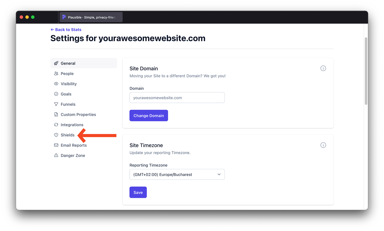 Shields exclude traffic by IP